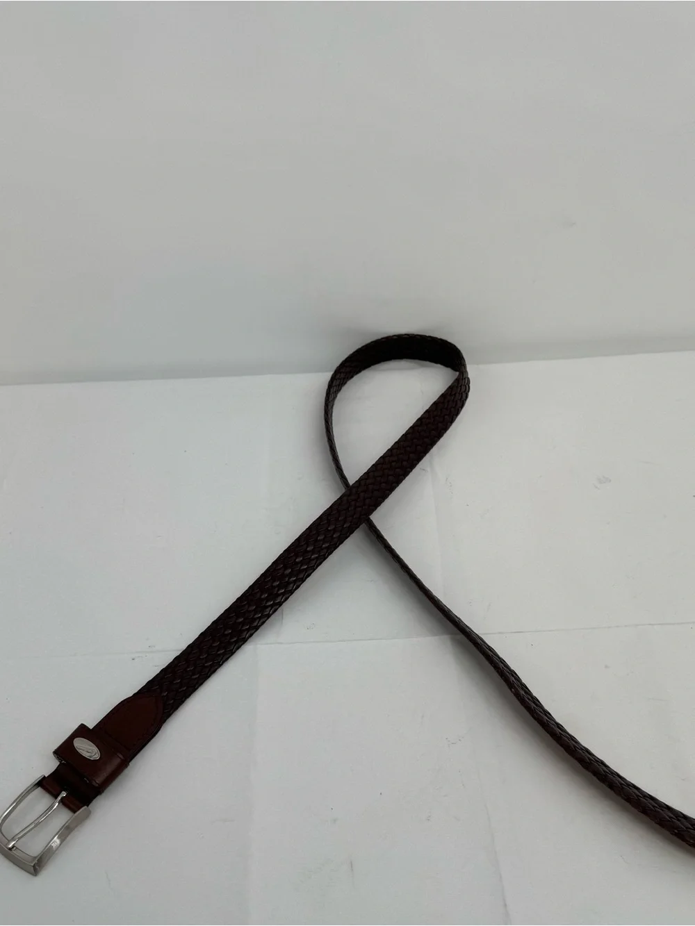 Nike Braided Belt Mens 42 Brown  Woven Braided Leather 11079-02